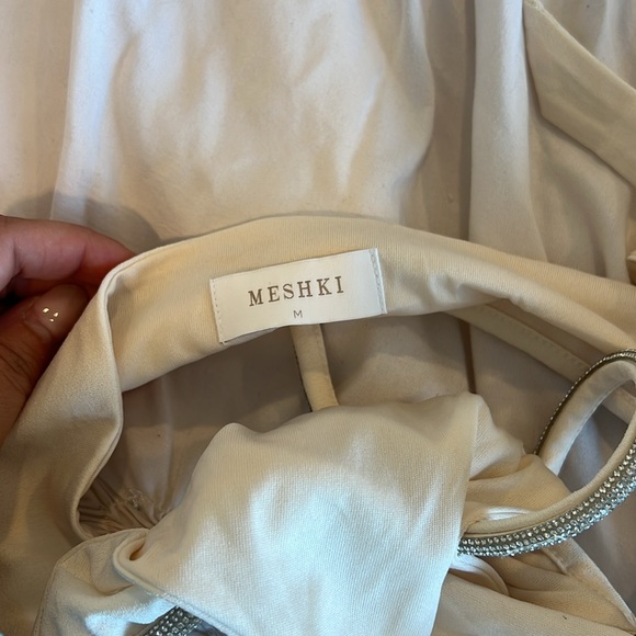 Meshki Nicha Halter Mini Dress with Cut Outs White - Picture 3 of 4